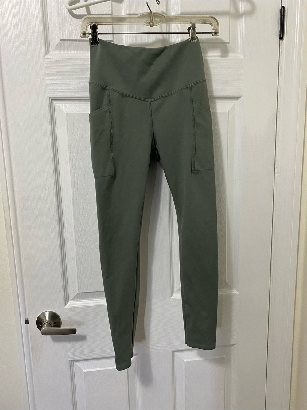 Danskin High-Waist Olive Green Pocket Leggings